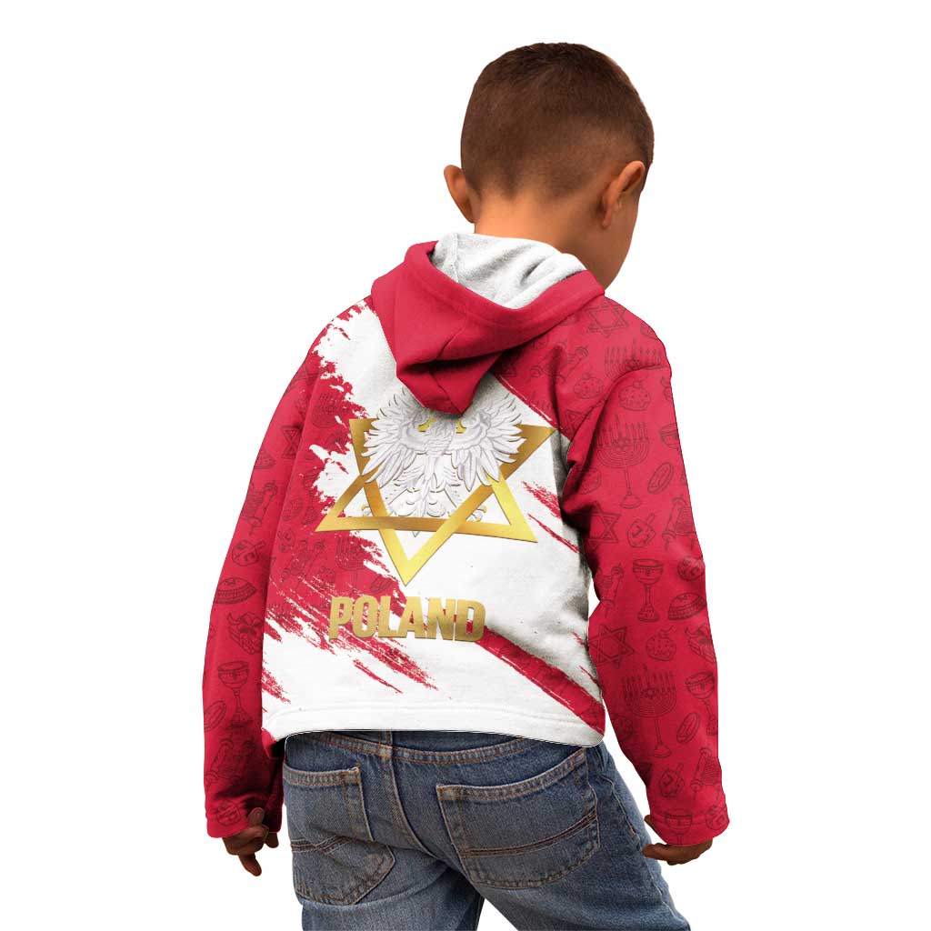 Jewish Festival Poland Kid Hoodie Polska Eagle Star Of David