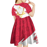 Jewish Festival Poland Kid Short Sleeve Dress Polska Eagle Star Of David