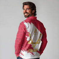 Jewish Festival Poland Long Sleeve Polo Shirt Polska Eagle Star Of David