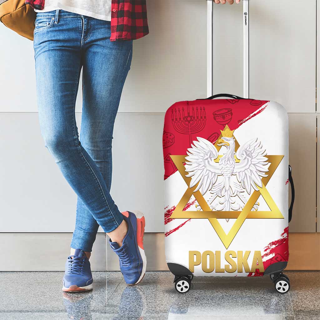 Jewish Festival Poland Luggage Cover Polska Eagle Star Of David