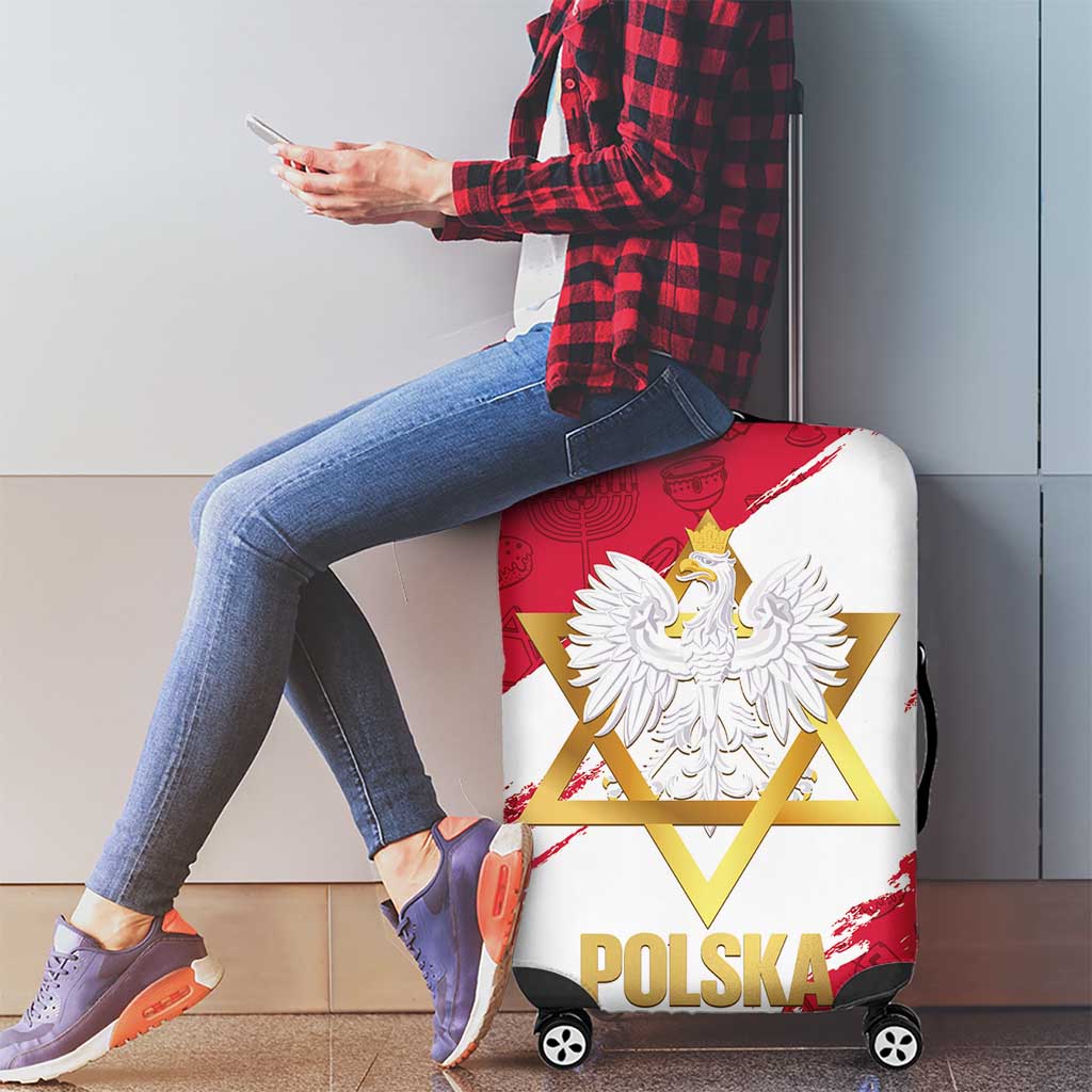 Jewish Festival Poland Luggage Cover Polska Eagle Star Of David
