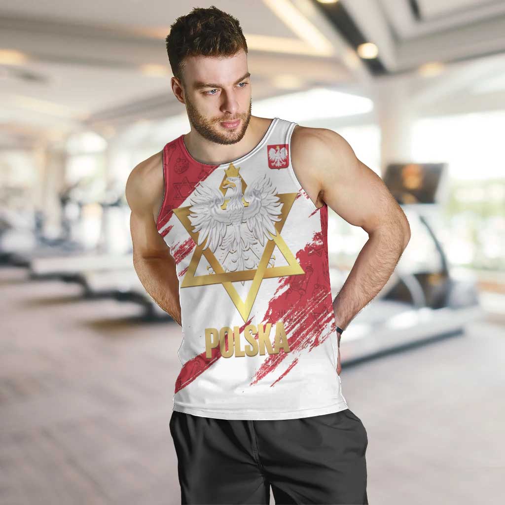 Jewish Festival Poland Men Tank Top Polska Eagle Star Of David