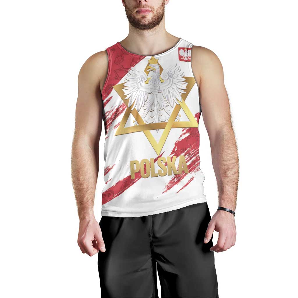 Jewish Festival Poland Men Tank Top Polska Eagle Star Of David