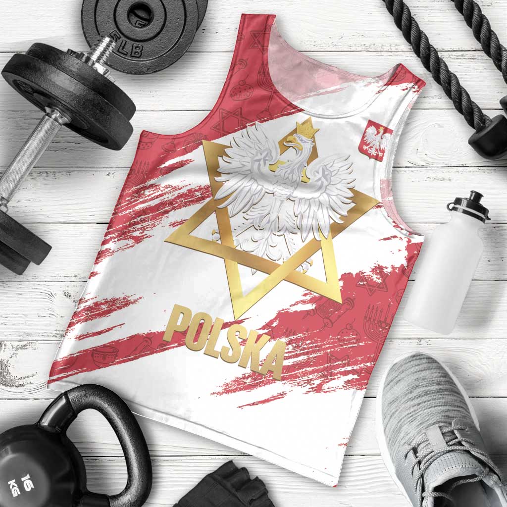 Jewish Festival Poland Men Tank Top Polska Eagle Star Of David