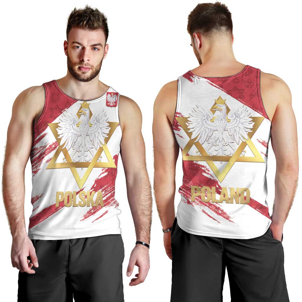 Jewish Festival Poland Men Tank Top Polska Eagle Star Of David