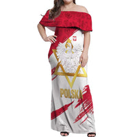 Jewish Festival Poland Off Shoulder Maxi Dress Polska Eagle Star Of David