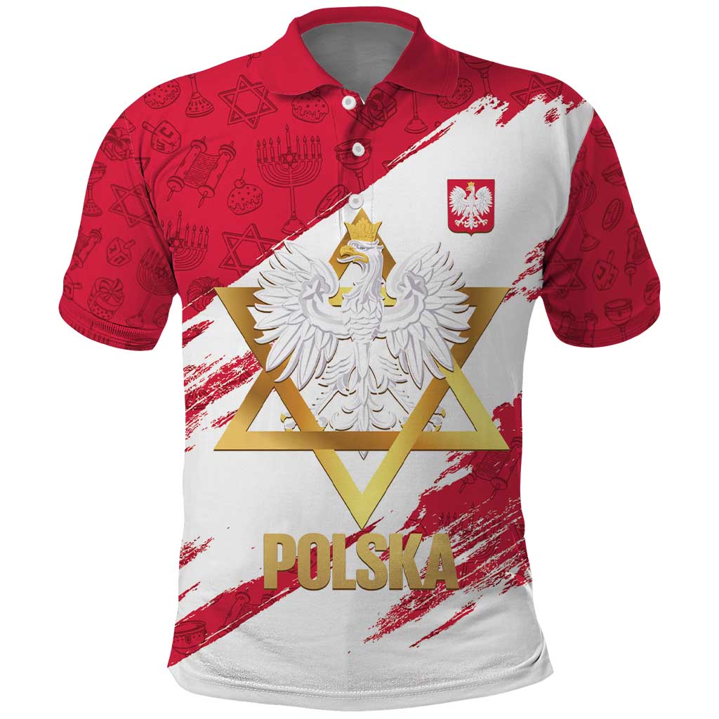Jewish Festival Poland Polo Shirt Polska Eagle Star Of David