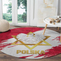Jewish Festival Poland Round Carpet Polska Eagle Star Of David