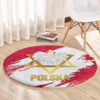 Jewish Festival Poland Round Carpet Polska Eagle Star Of David