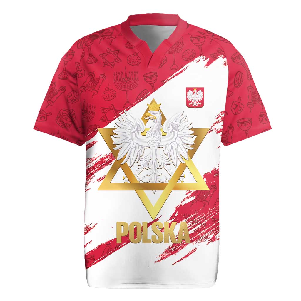 Jewish Festival Poland Rugby Jersey Polska Eagle Star Of David