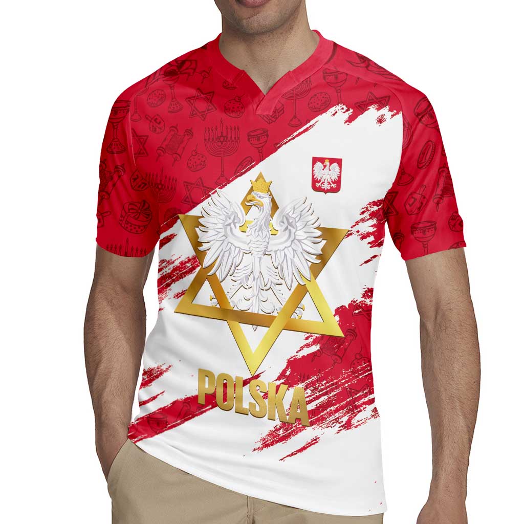 Jewish Festival Poland Rugby Jersey Polska Eagle Star Of David