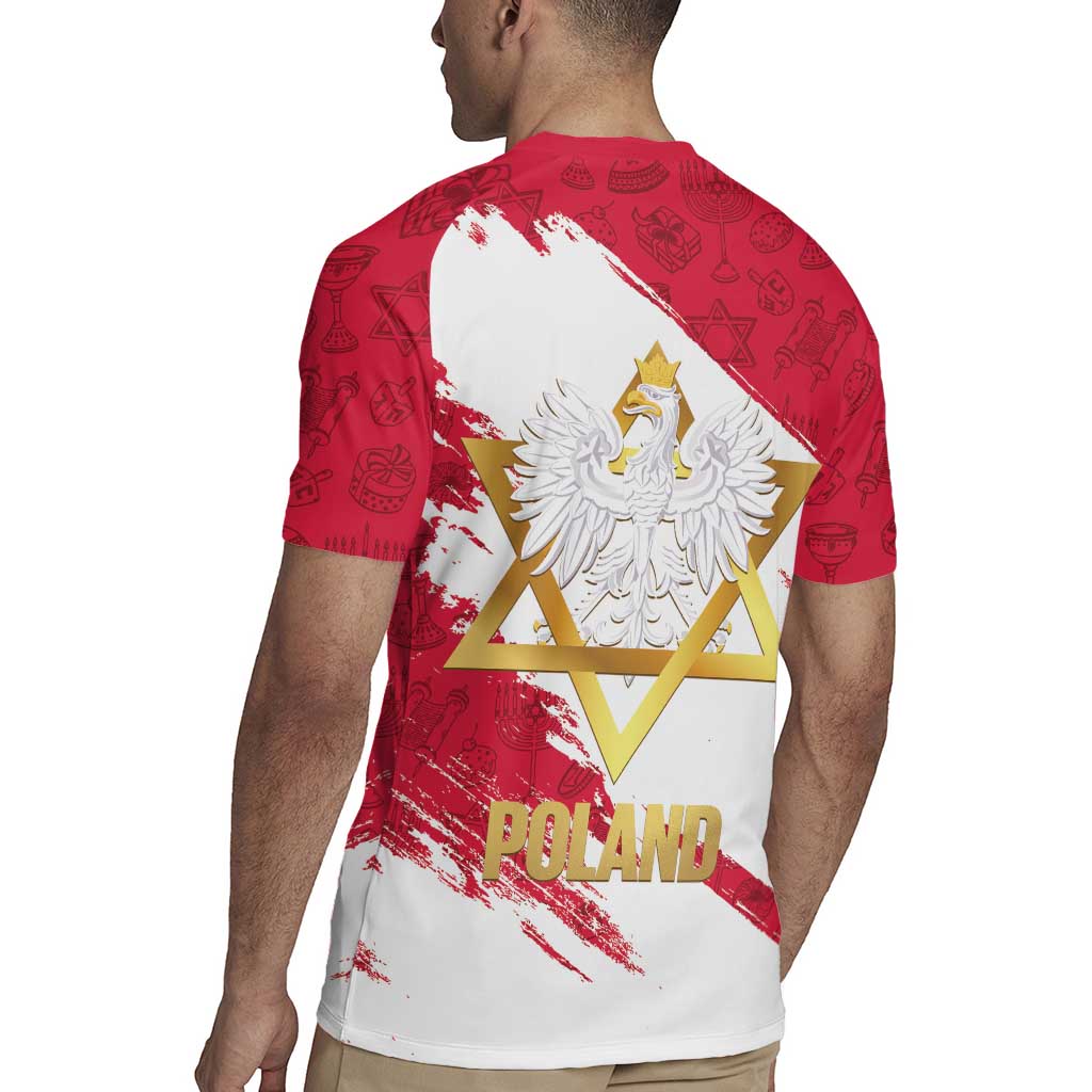 Jewish Festival Poland Rugby Jersey Polska Eagle Star Of David