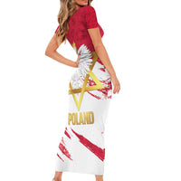 Jewish Festival Poland Short Sleeve Bodycon Dress Polska Eagle Star Of David