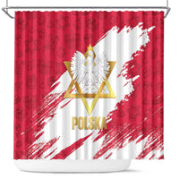 Jewish Festival Poland Shower Curtain Polska Eagle Star Of David