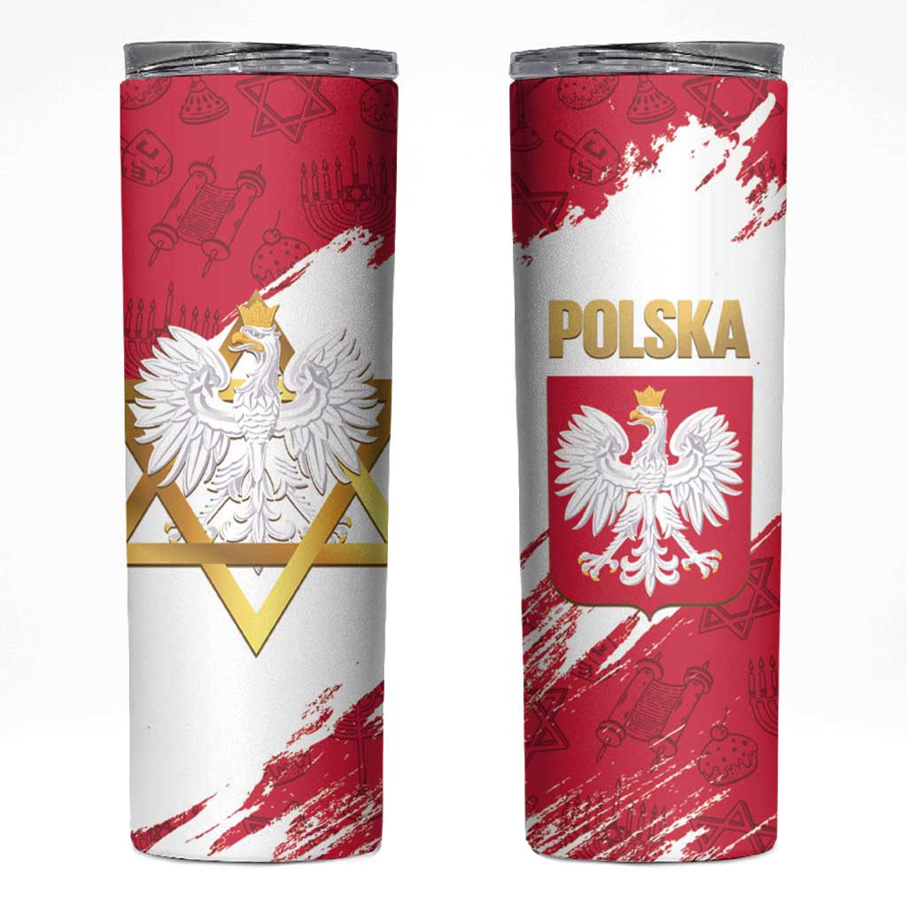 Jewish Festival Poland Skinny Tumbler Polska Eagle Star Of David