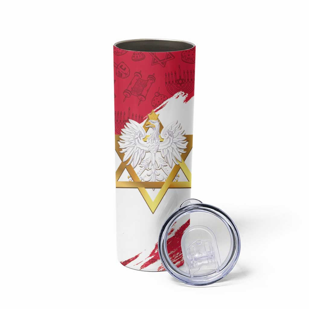 Jewish Festival Poland Skinny Tumbler Polska Eagle Star Of David