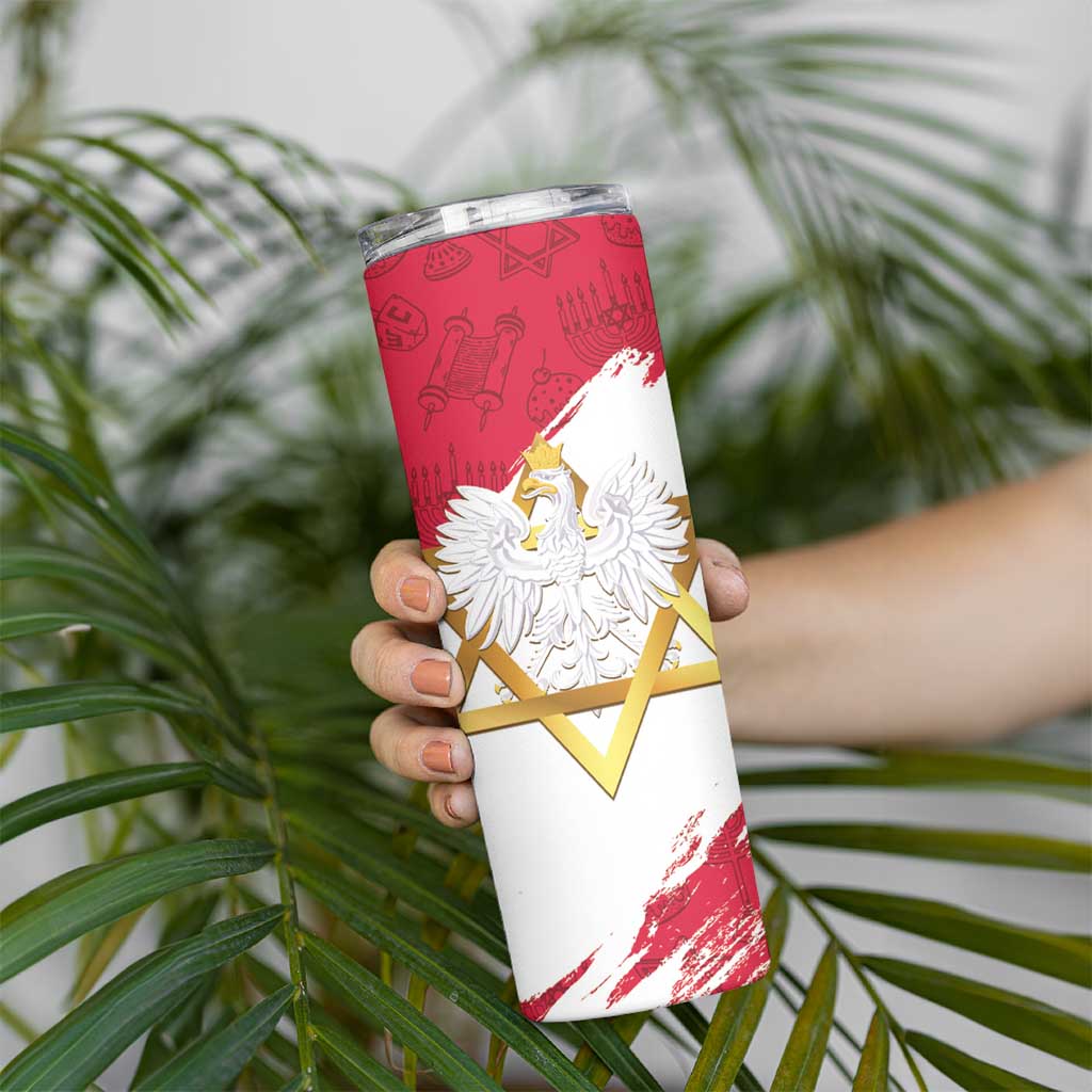 Jewish Festival Poland Skinny Tumbler Polska Eagle Star Of David