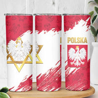 Jewish Festival Poland Skinny Tumbler Polska Eagle Star Of David