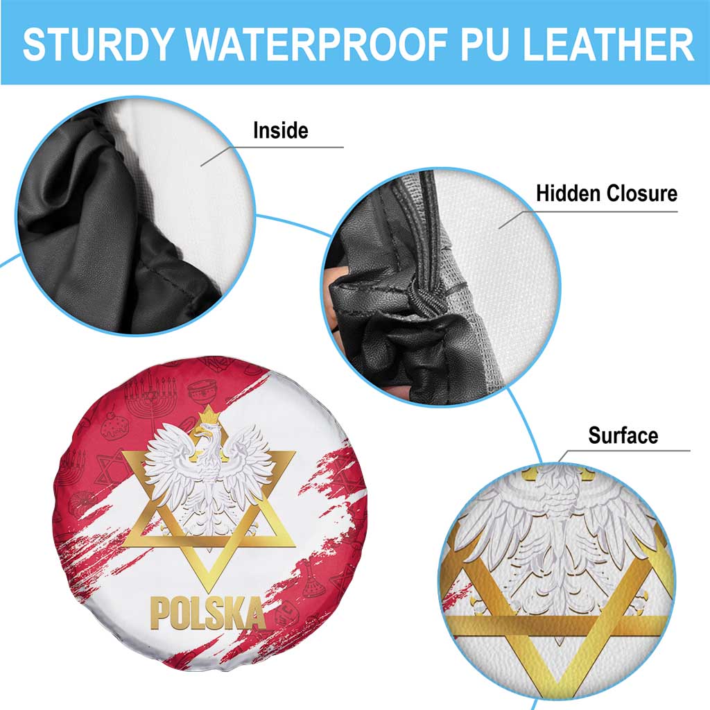 Jewish Festival Poland Spare Tire Cover Polska Eagle Star Of David