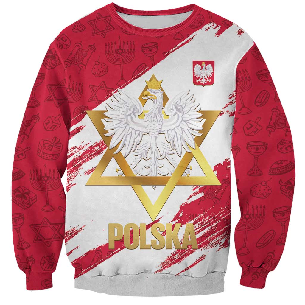 Jewish Festival Poland Sweatshirt Polska Eagle Star Of David