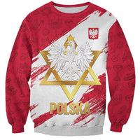 Jewish Festival Poland Sweatshirt Polska Eagle Star Of David