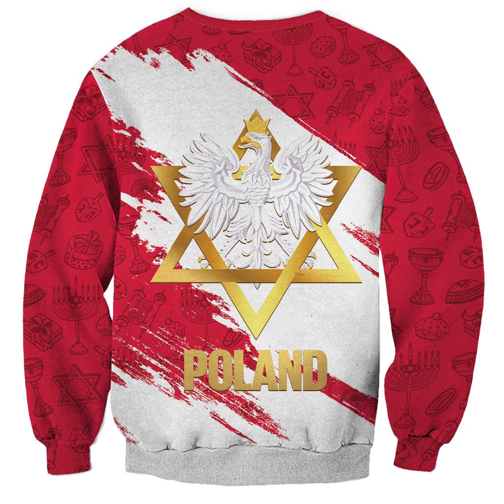 Jewish Festival Poland Sweatshirt Polska Eagle Star Of David