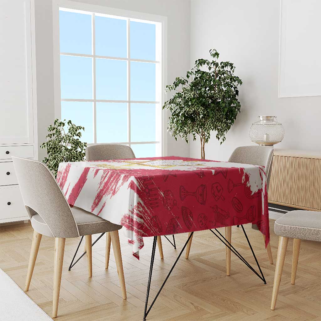 Jewish Festival Poland Tablecloth Polska Eagle Star Of David