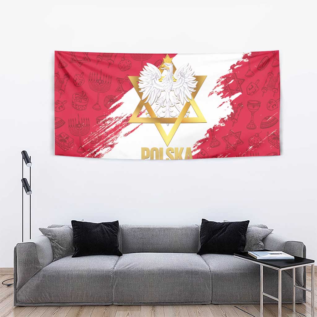 Jewish Festival Poland Tapestry Polska Eagle Star Of David