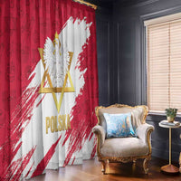 Jewish Festival Poland Window Curtain Polska Eagle Star Of David