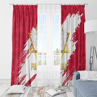 Jewish Festival Poland Window Curtain Polska Eagle Star Of David