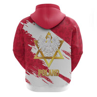 Jewish Festival Poland Zip Hoodie Polska Eagle Star Of David