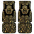 Jewish Hamsa Chai Car Mats Gold Paisley Pattern