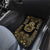 Jewish Hamsa Chai Car Mats Gold Paisley Pattern