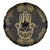 Jewish Hamsa Chai Spare Tire Cover Gold Paisley Pattern