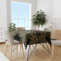 Jewish Hamsa Chai Tablecloth Gold Paisley Pattern