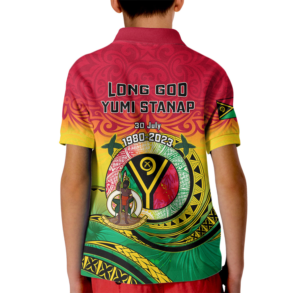 Vanuatu Kid Polo Shirt Yumi 43 Hapi Independens Dei - Wonder Print Shop