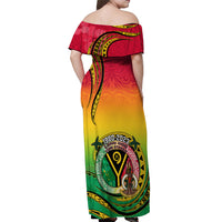 Vanuatu Off Shoulder Maxi Dress Yumi 43 Hapi Independens Dei - Wonder Print Shop