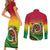 Personalised Vanuatu Couples Matching Short Sleeve Bodycon Dress and Long Sleeve Button Shirts Yumi 43 Hapi Independens Dei - Wonder Print Shop