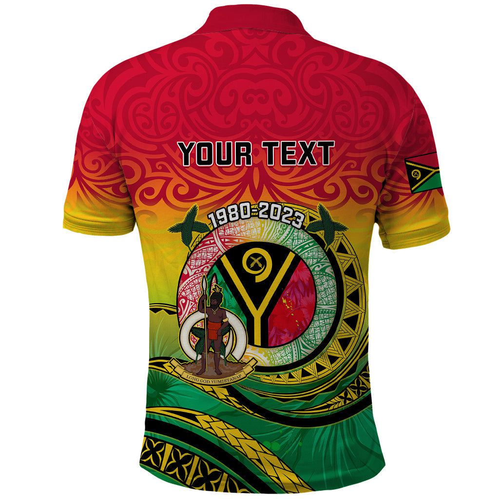 Personalised Vanuatu Polo Shirt Yumi 43 Hapi Independens Dei - Wonder Print Shop