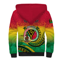 Personalised Vanuatu Sherpa Hoodie Yumi 43 Hapi Independens Dei - Wonder Print Shop