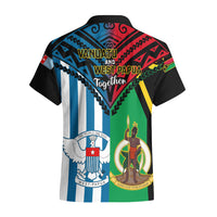 Vanuatu And West Papua Hawaiian Shirt Coat Of Arms Mix Flag Style - Wonder Print Shop