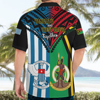 Vanuatu And West Papua Hawaiian Shirt Coat Of Arms Mix Flag Style - Wonder Print Shop