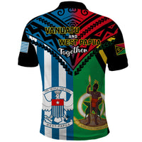 Vanuatu And West Papua Polo Shirt Coat Of Arms Mix Flag Style - Wonder Print Shop