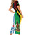 Vanuatu And West Papua Short Sleeve Bodycon Dress Coat Of Arms Mix Flag Style - Wonder Print Shop