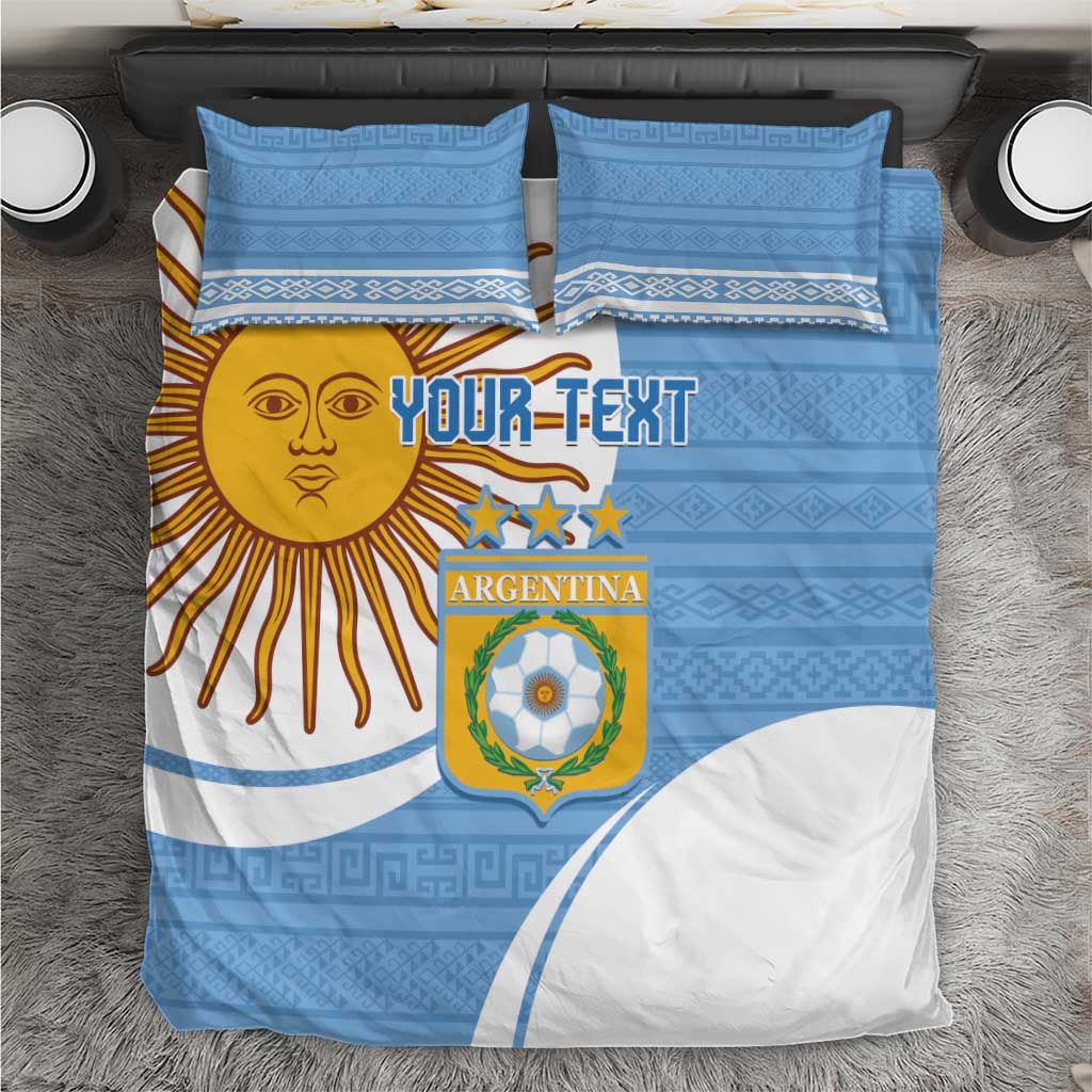 Custom Argentina Football Bedding Set Vamos La Albiceleste - Sky Blue Version - Wonder Print Shop