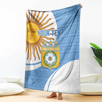 Custom Argentina Football Blanket Vamos La Albiceleste - Sky Blue Version