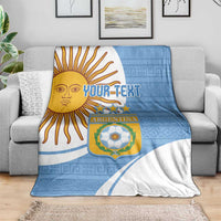 Custom Argentina Football Blanket Vamos La Albiceleste - Sky Blue Version