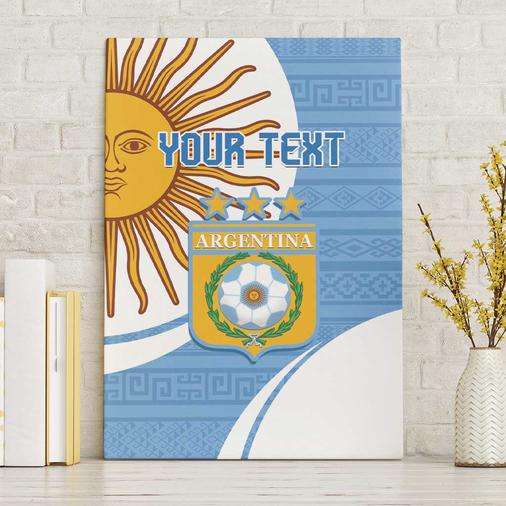 Custom Argentina Football Canvas Wall Art Vamos La Albiceleste - Sky Blue Version - Wonder Print Shop