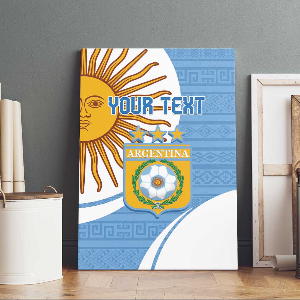 Custom Argentina Football Canvas Wall Art Vamos La Albiceleste - Sky Blue Version - Wonder Print Shop