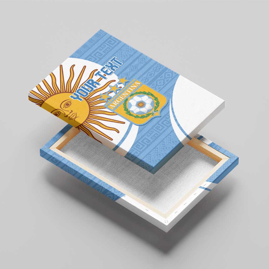 Custom Argentina Football Canvas Wall Art Vamos La Albiceleste - Sky Blue Version - Wonder Print Shop
